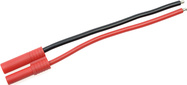 Konektor pozlátený 4.0mm samica s káblom 14AWG 10cm