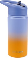 SKIP HOP Fľaša so slamkou nerezová Wander - ombré blue, 450ml