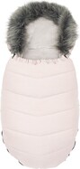 Kinderfußsack NEW BABY mit Fell dusty pink