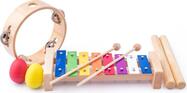 Woody Musical Set (Xylophon, Tamburin, Brennholz, 2 Maracas-Eier)