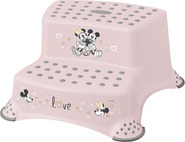 Dvojstupienok k WC/umývadlu "Minnie", Ružová