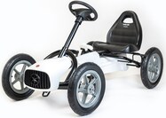 Detská šliapacia motokára Go-kart Baby Mix Buggy biela