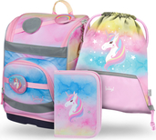 BAAGL SADA 3 Zippy Plus Rainbow Unicorn: aktovka, peračník, vrecko