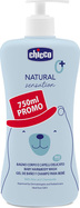 CHICCO Šampón na vlasy a telo Natural Sensation s aloe a kamilkou 750 ml, 0m+