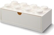 LEGO® stolný box 8 so zásuvkou biela 316 x 158 x 113 mm