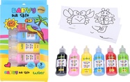 Farby na sklo glitter 5+1 22ml