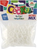 Céčka svietiace 150 ks retro mix plast v sáčku