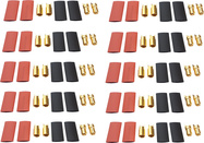 Konektor pozlátený 6.0mm so smrťovacími bužírkami (10 párov)