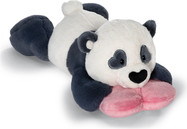 NICI peluche Panda Love con cuore 20cm, sdraiata