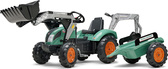 Falk Šliapací traktor 1054Y Farm Lander s s nakladačom, bagrom a vlečkou