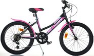 Dino Bikes - Detský bicykel 20" 420D-04SC -AURELIA čierno-ružový s prevodmi