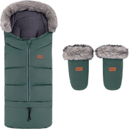 PETITE&amp;MARS Set zimska vreća Arctic 4u1 + rukavice za kolica Fjora Khaki