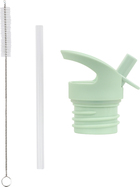A Little Lovely Company - bouchon, brosse et paille pour bouteille en acier inoxydable - dinosaure