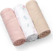 BABYONO Plienky mušelínové Super Soft 3 ks, Pink 70 x 70 cm