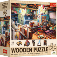 Trefl Drevené puzzle 501 - Poklady v podkroví