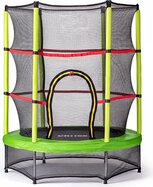 CROSS Trampolin mit Netz, rot-schwarz, 140x140x160cm