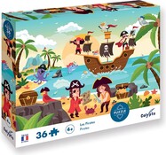 SENTOSPHERE Detské puzzle s plagátom Piráti 36 dielikov