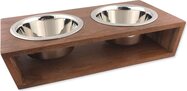 Misky Dog Fantasy rozsdamentes acél faállvánnyal 2x840ml