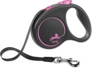 Vodítko Flexi Black Design páska S ružové 5m