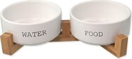 Set Dog Fantasy misky keramické so stojanom biele 2x 13x5,5cm, 400ml