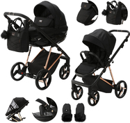 ADAMEX Kočík kombinovaný Quantum Special Edition Black/Rosegold