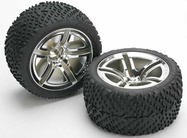 Traxxas kolo 2.8", Twin-Spoke strieborný disk, pneu Victory (2)