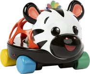 OBALL Autíčko a hrkálka 2v1 Curious Car zebra Zen™ 3m+
