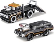 Maisto - Muscle Transports - 1966 Chevrolet C60 Flatbed 1970 Oldsmobile Vista Cruiser, 1:6