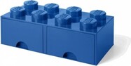 LEGO® úložný box 8 - so zásuvkami modrá 250 x 500 x 180 mm