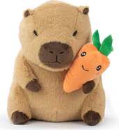 KAWAII Kapybara s mrkvou plyšová hračka 22 cm