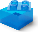 LEGO Aufbewahrungsbox 4 mit Deckel - transparentes Blau