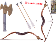Luk 57cm a šípy 2ks + sekera