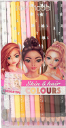 Top Model Súprava pasteliek, 12 farieb a strúhadlo, Skin &amp; Hair Colours
