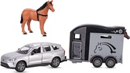 Kids Globe Traffic Volvo EX90 kov s prívesom pre kone 28cm spätný chod