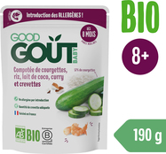 Good Gout BIO Škampi z rižou, bučko in kokosovim mlekom (190 g)