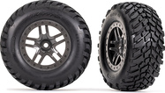 Traxxas kerék 2,2/3,0", tárcsa SCT Split-Spoke szürke gyöngyház, gumik SCT (2)