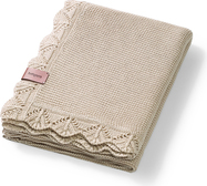BABYONO Deka pletená bambusová Light Beige 75 x 100 cm