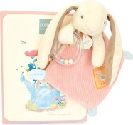 Doudou Poklon set ružičasti Zeko Ciboulette s zvečka 21 cm