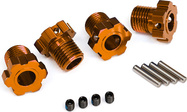 Traxxas náboj kolesa 17mm drážkovaný hliníkový oranžový (4)