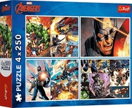 Trefl Puzzle Marvel 4 x 250 dielikov Hrdinské dni