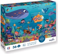 SENTOSPHERE Detské puzzle s plagátom Život pod vodou 36 dielikov