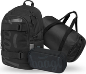 Baagl Set 3 Skate Uni Schwarz: Rucksack, Federmäppchen, Sporttasche