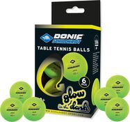 Donic-Schildkröt - mingi de tenis de masă care luminează în întuneric Poly 40+, 6 buc.
