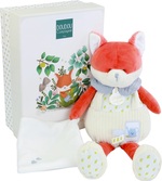Doudou Darčeková sada Plyšová líška Romarin s dečkou 28 cm