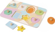 Puzzle/Vkladačka doskové geometrické tvary drevo