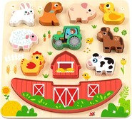 2Kids Toys Puzzle de echilibru Fermă 2 în 1