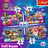 Trefl Puzzle 4v1 - Hrdinovia zachraňujú / Viacom PAW PATROL: THE MIGHTY MOVIE 2023