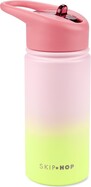 SKIP HOP Fľaša so slamkou nerezová Wander - ombré pink, 450ml