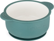 PETITE&amp;MARS Bol ceramic cu înveliș de silicon Misty Green