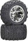 Traxxas koleso 3.8", disk Geode strieborný S17, pneu Maxx (2)(2WD predný)